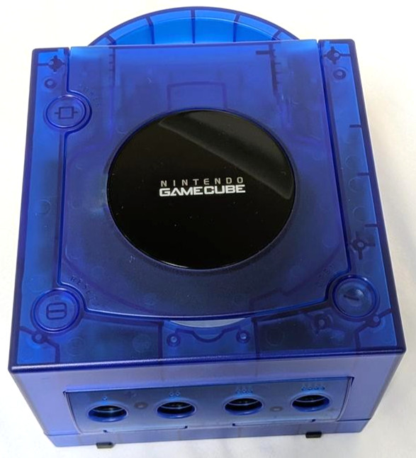 Nintendo GameCube Translucent Funtastic DARK BLUE Gaming Console System Bundle
