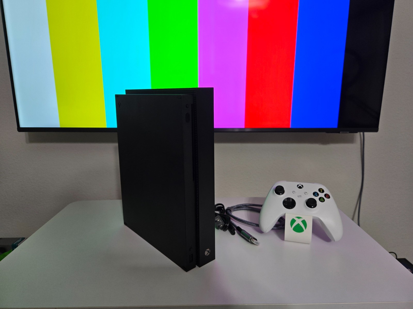 Microsoft Xbox One X 1TB Console Gaming System With Controller and free stand