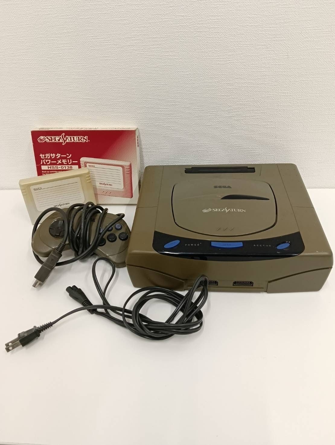 Sega Saturn Console HST-3200 Gray W/Controller USED from JAPAN
