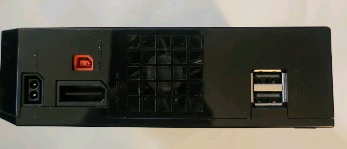 Black Nintendo Wii RVL-001 Motion Plus Console 2 Controllers Cables Mount Works!