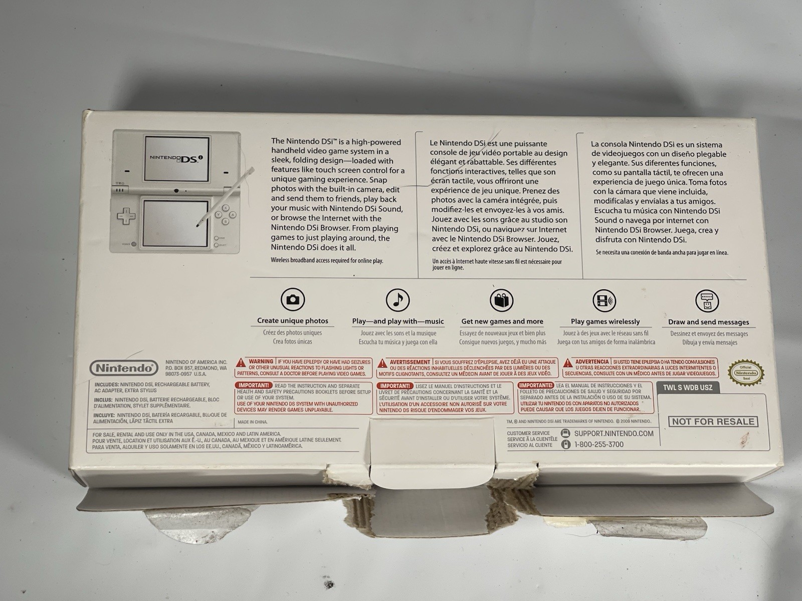 Nintendo DSi White Console in Original Box