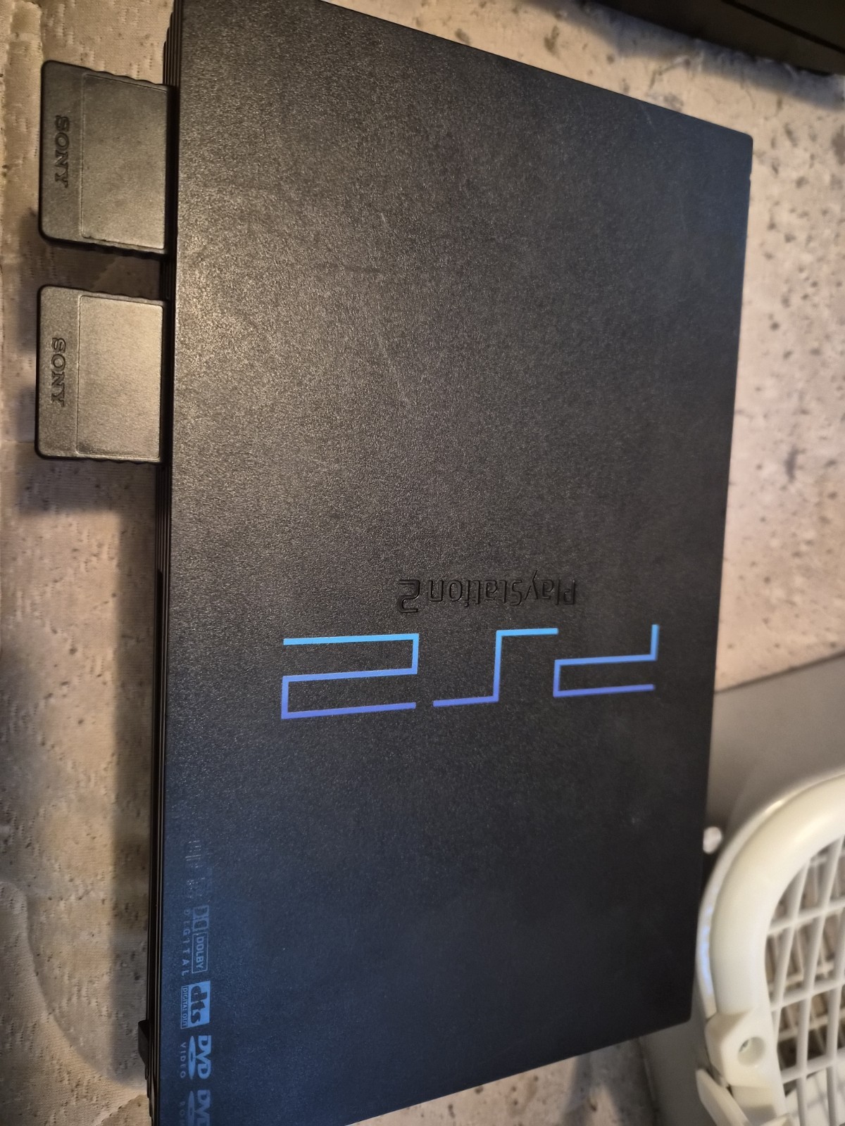 Sony PlayStation 2 Black Console with Memory Card & Silver Controller SCPH-39001