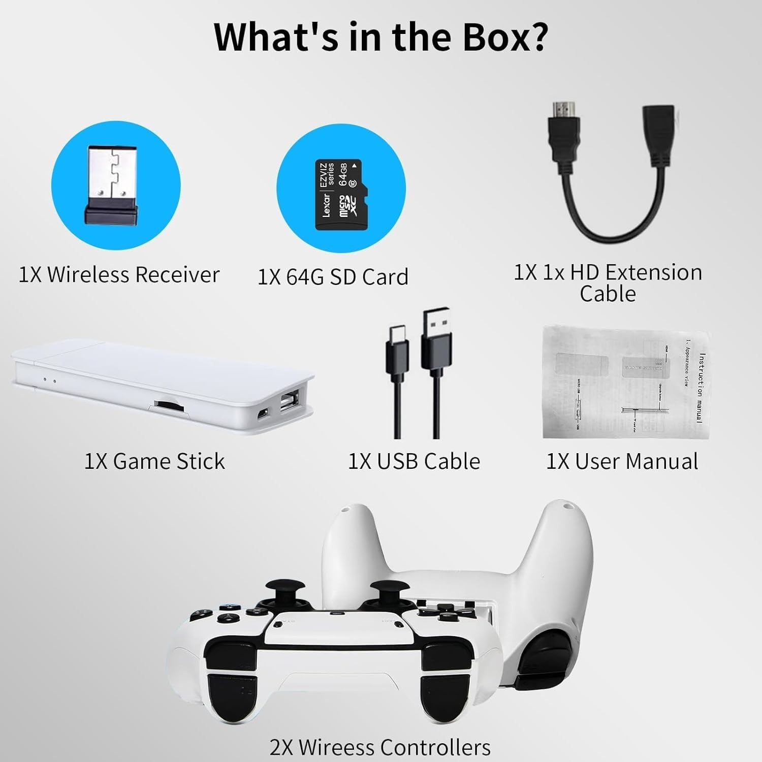 Retro Gaming Delight: Wireless Console with 20,000+ Games & 4K HDMI for Families
