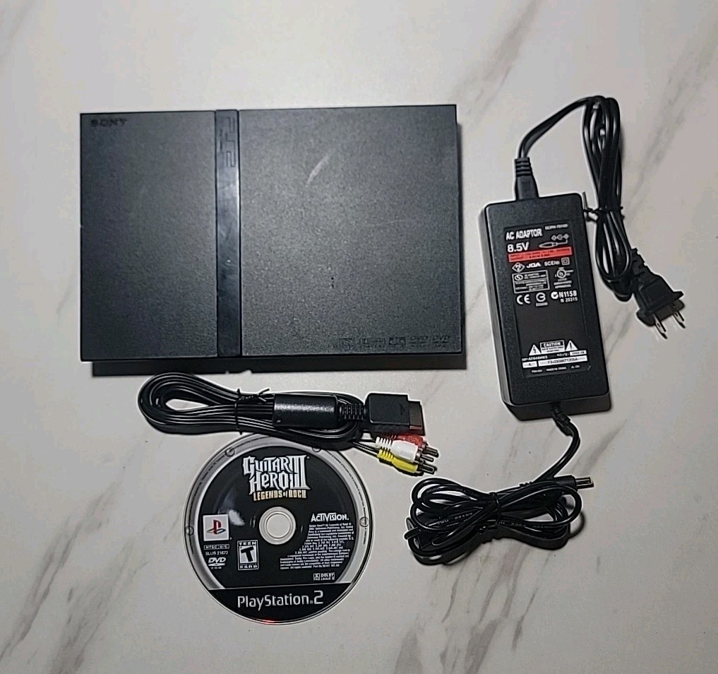 Sony PlayStation 2 Slim PS2 (SCPH-77001) Console Tested Working