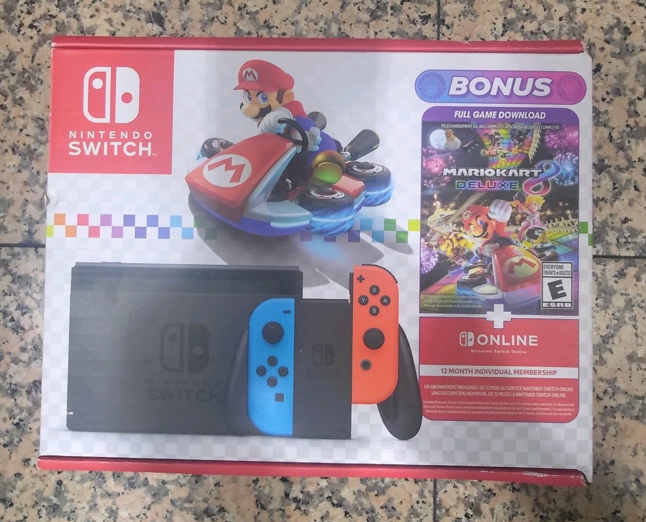 New Nintendo Switch + Mario Kart 8 Deluxe Console Bundle + 12 month Subscription