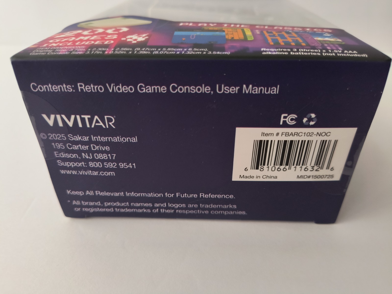 Vivitar Retro Mini Video Game Console 200 Games Included Brand New Sealed