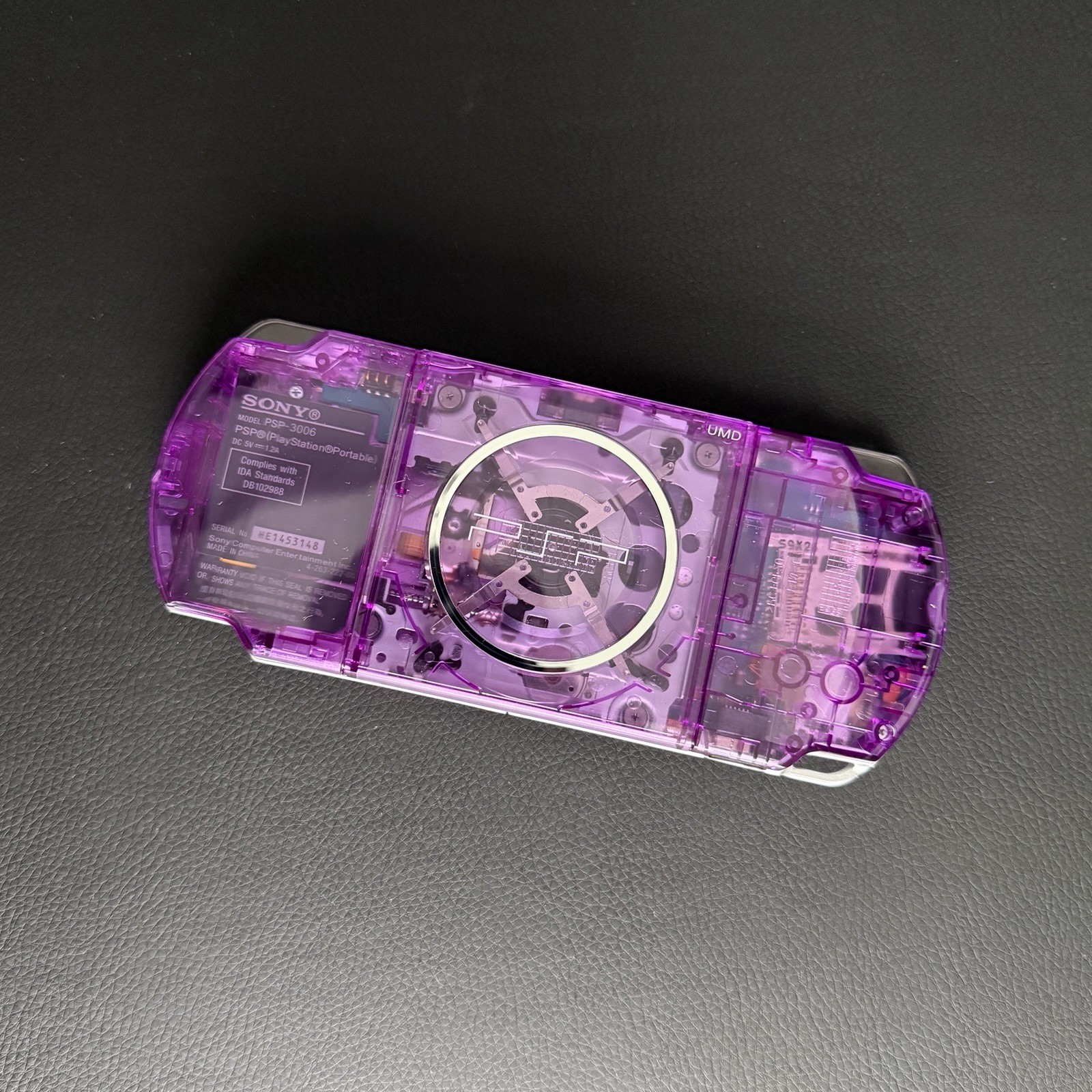 Sony PSP 3000 Clear Transparent Purple Console Bundle TESTED WORKS