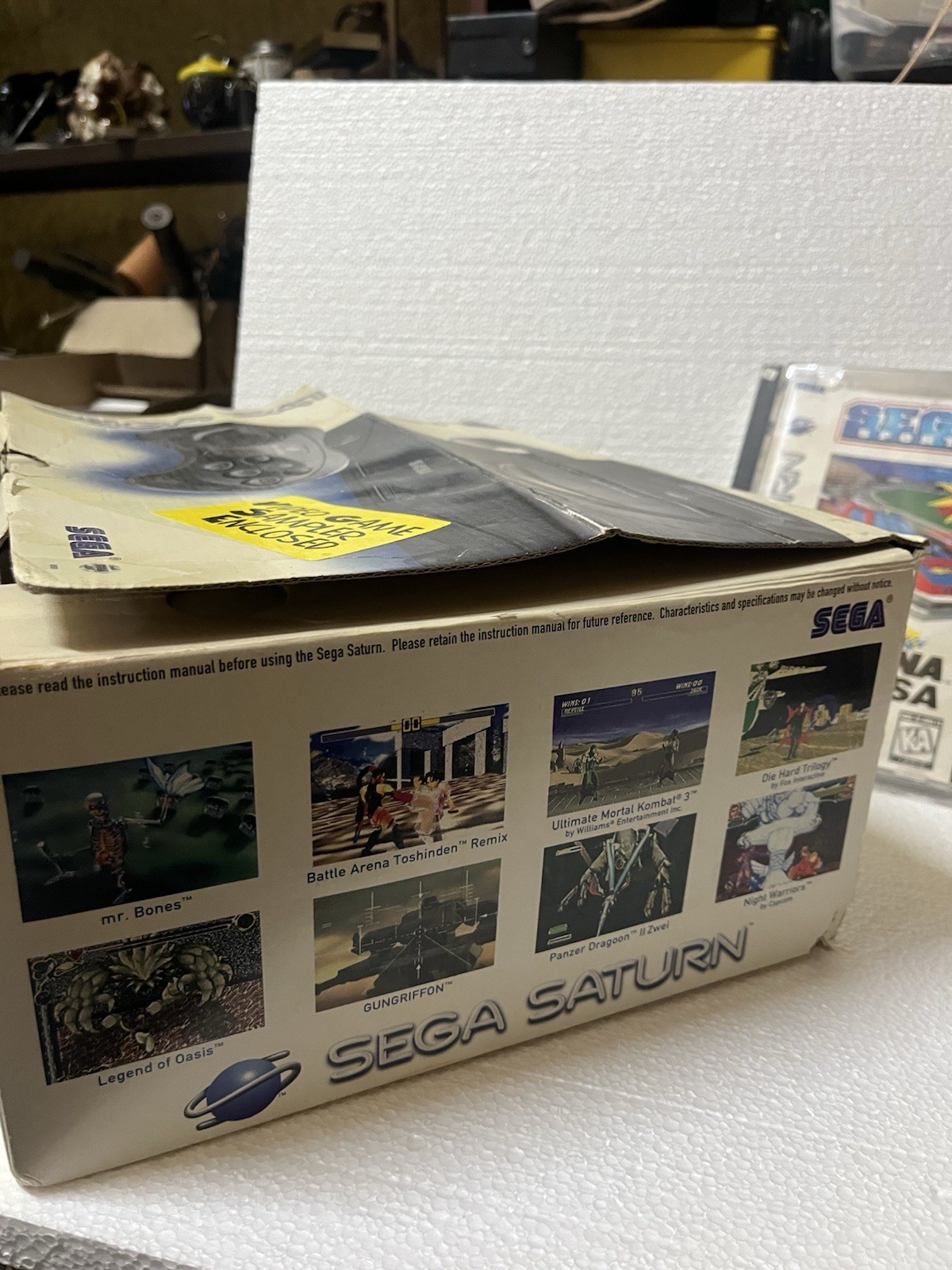 sega saturn mk-80000a lot games Controllers Original box Manual & Papers Working
