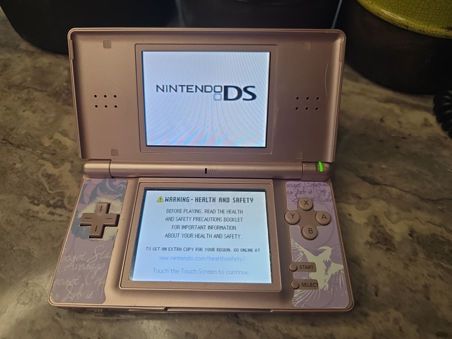 Nintendo DS Lite Video Game Console – Metallic Rose CHARGER NOT INCLUDED