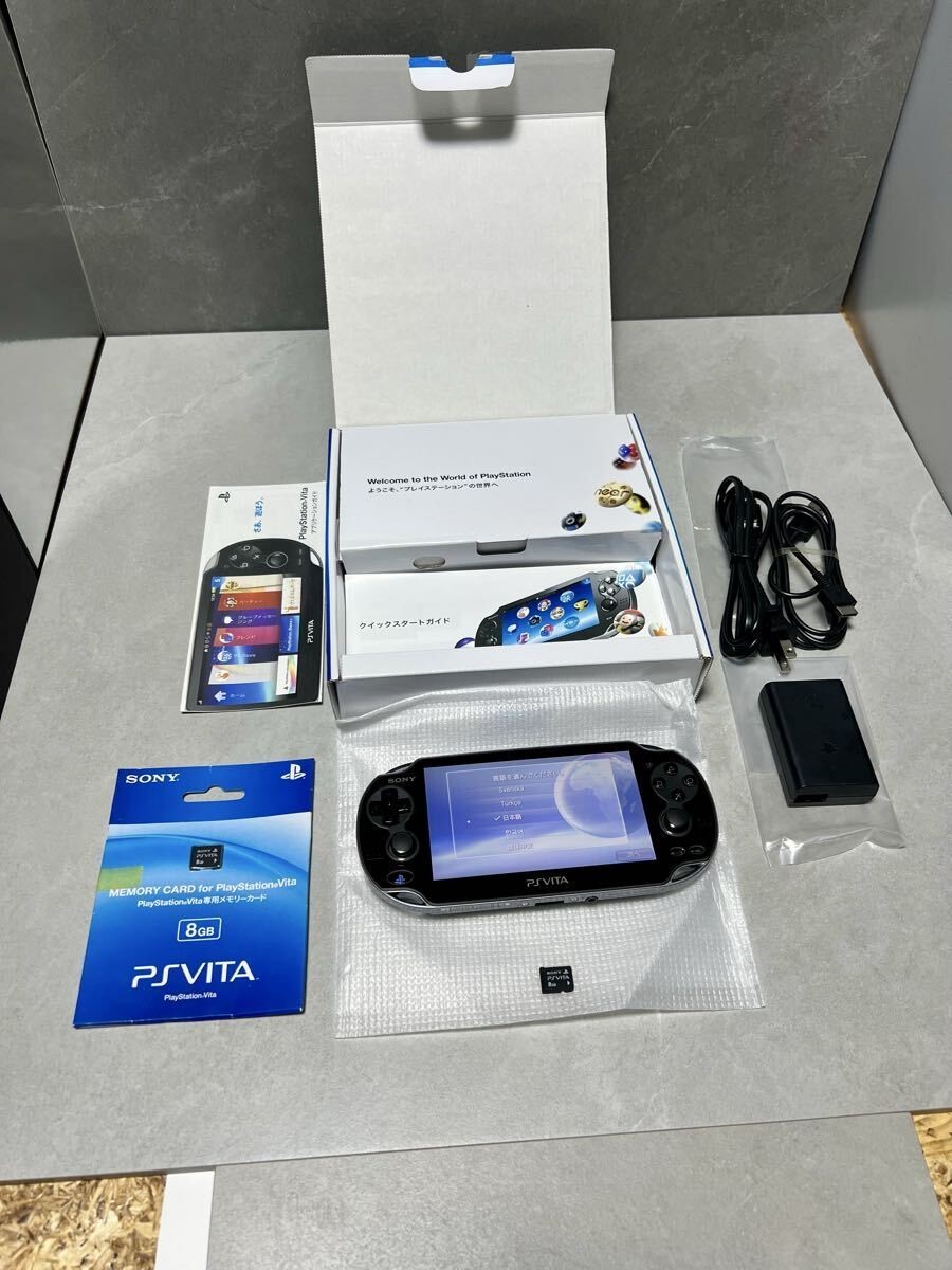 Sony PlayStation Vita PCH-1100 AB01 Crystal Black OLED 3G/Wi-Fi Japan Excellent