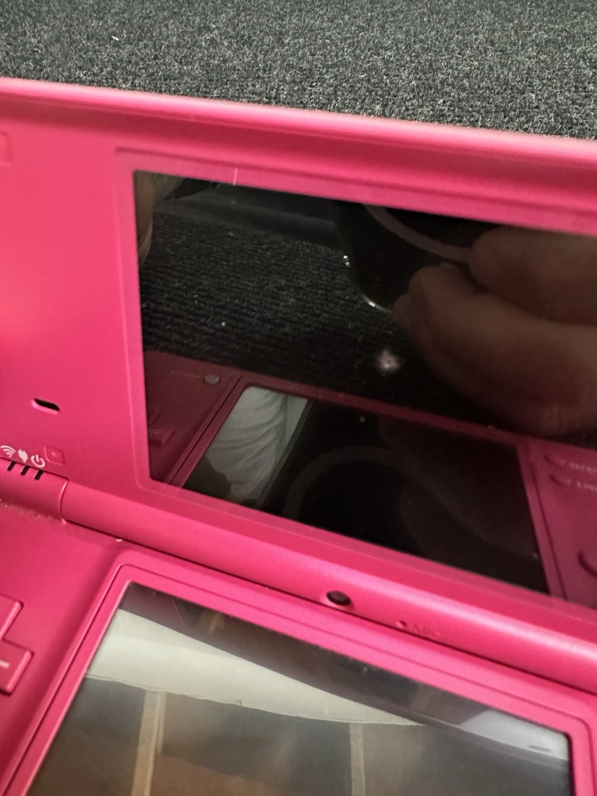 Nintendo DSi Console Pink Japan Model TWL-001(JPN) Screen Damage
