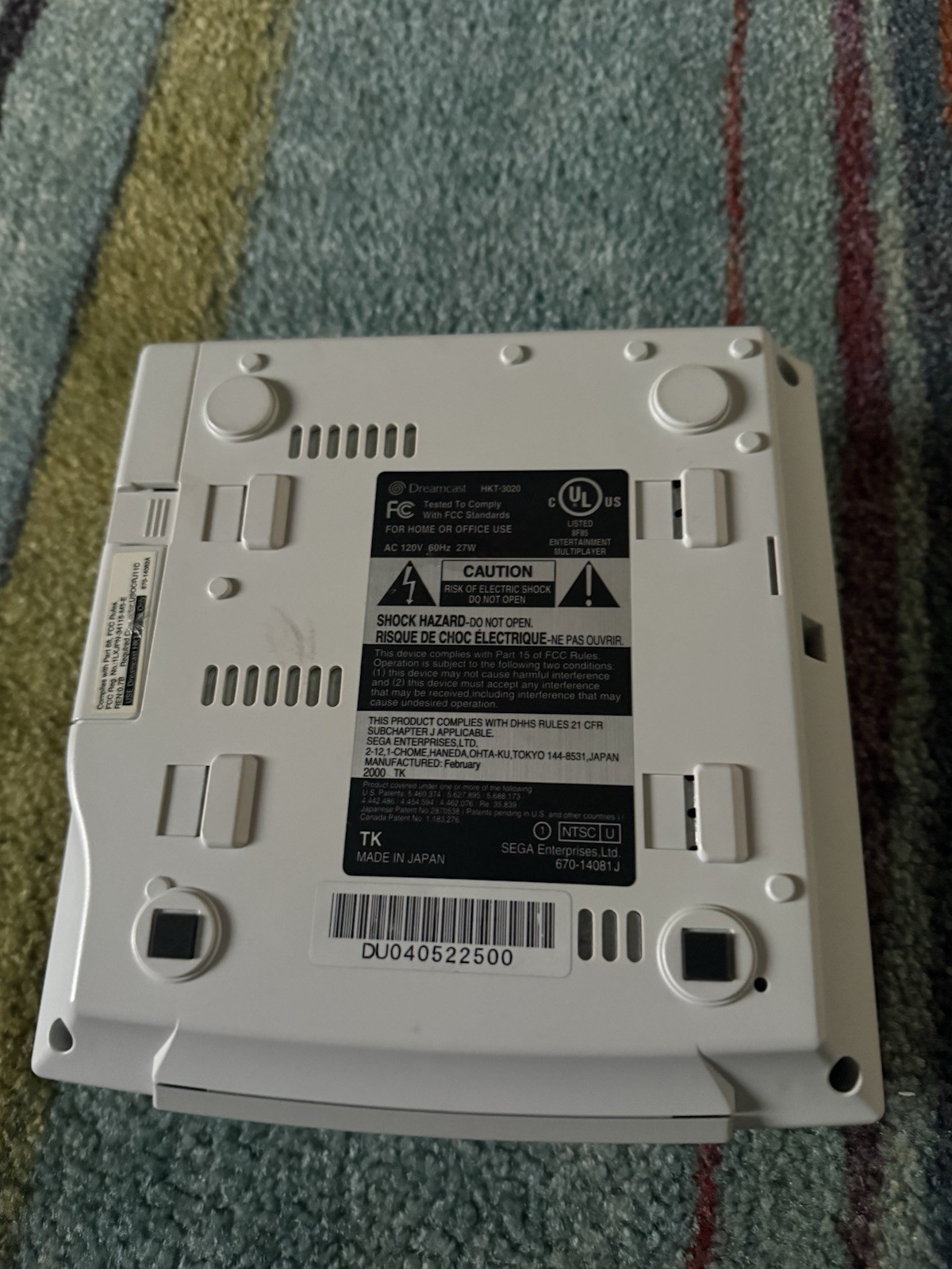 SEGA Dreamcast Partially Tested (READ DESC) w/ Power & AV Cables