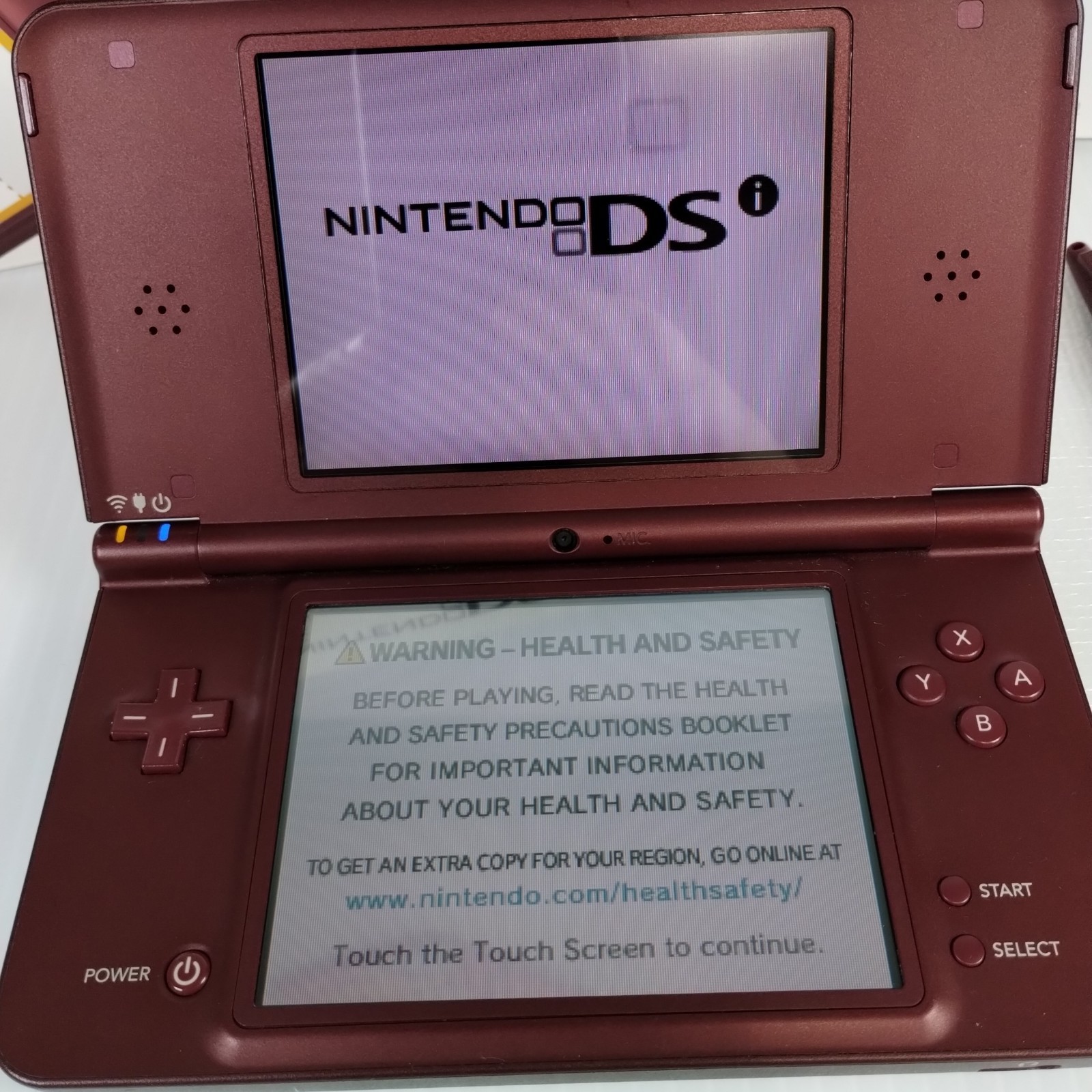 Nintendo DSi XL Burgundy Red USA Console w/ Box, Manual, Charger, Inserts WORKS!