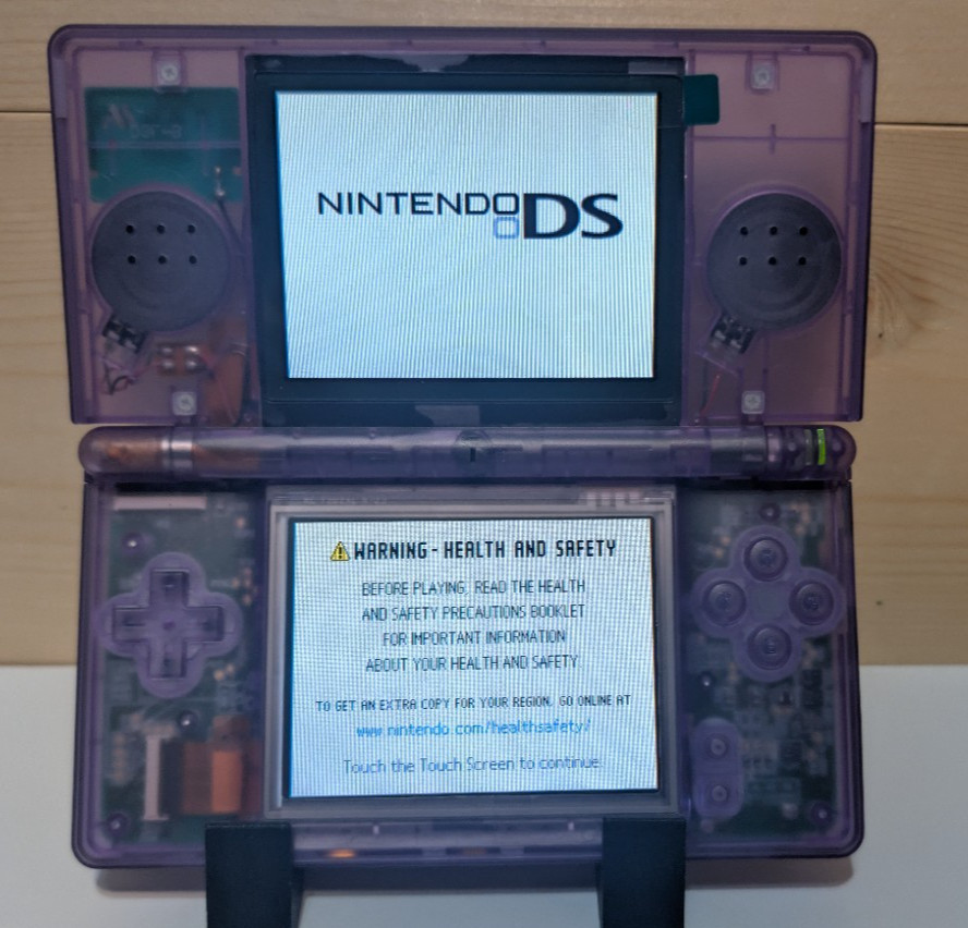 Nintendo DS Lite Atomic Purple Handheld USG-001 W/Charger *Tested* eXtreamRate