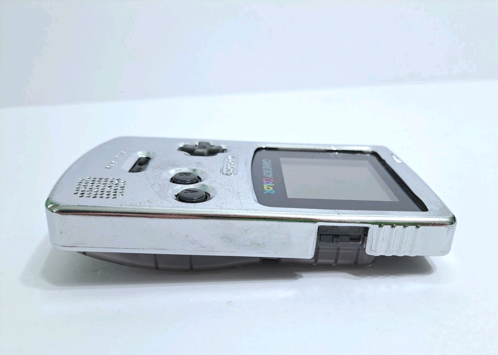 Nintendo Game Boy Color CGB-001 Clear Translucent Handheld Console Chrome Cover