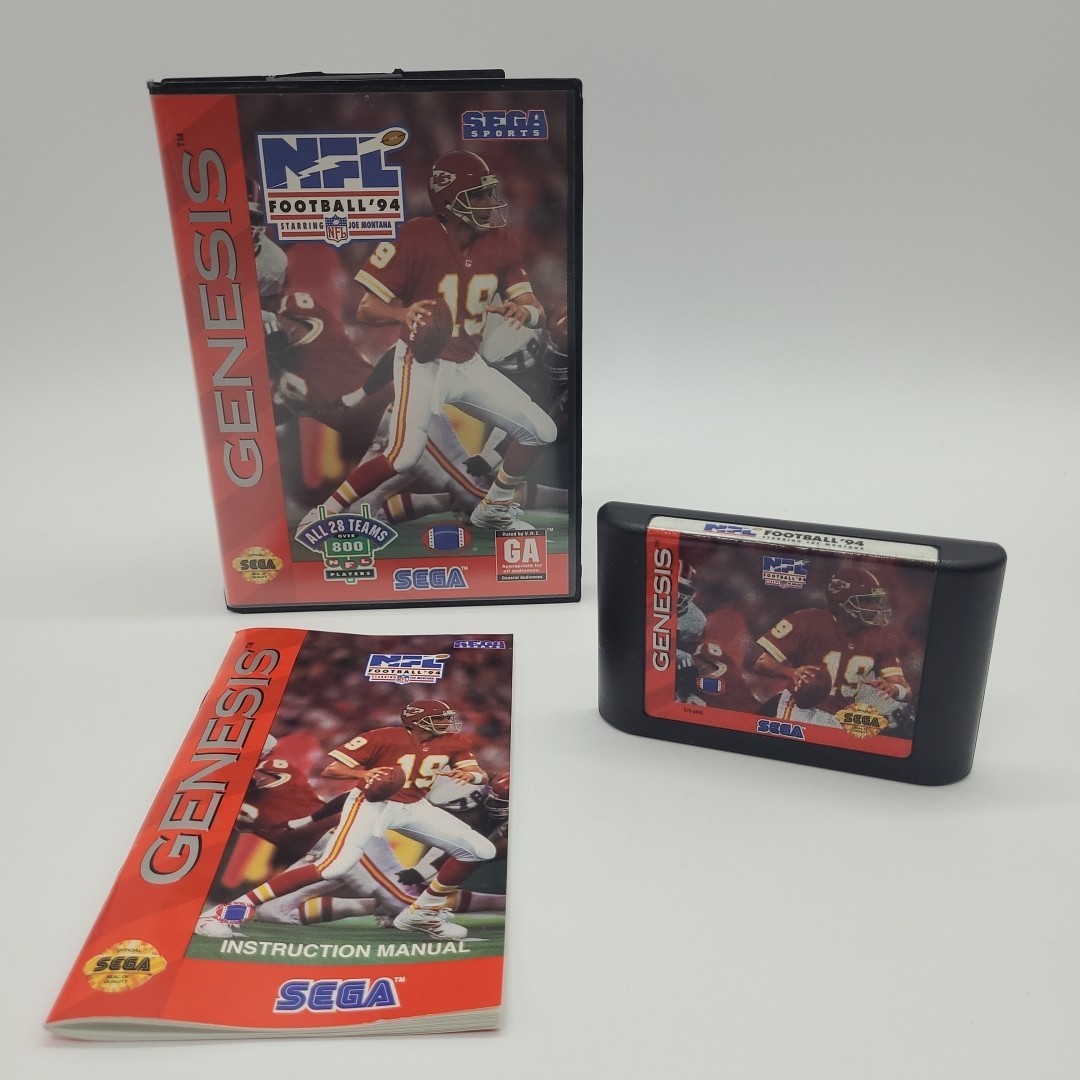 Sega Genesis Sega Sports System NFL Football 94 Console Complete Missing Cushion