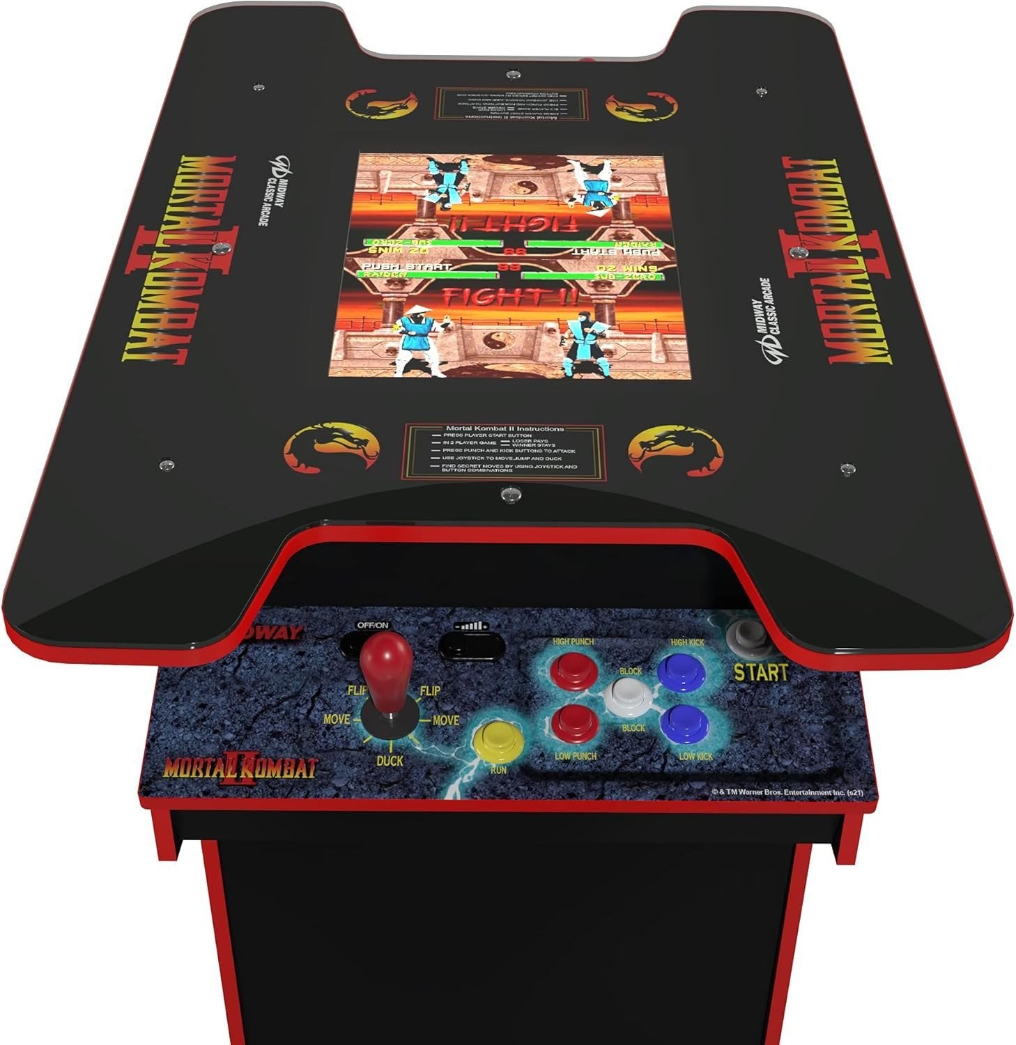Brand New Arcade1Up Mortal Kombat Head-to-Head Arcade Table 17″ LCD 2 Player