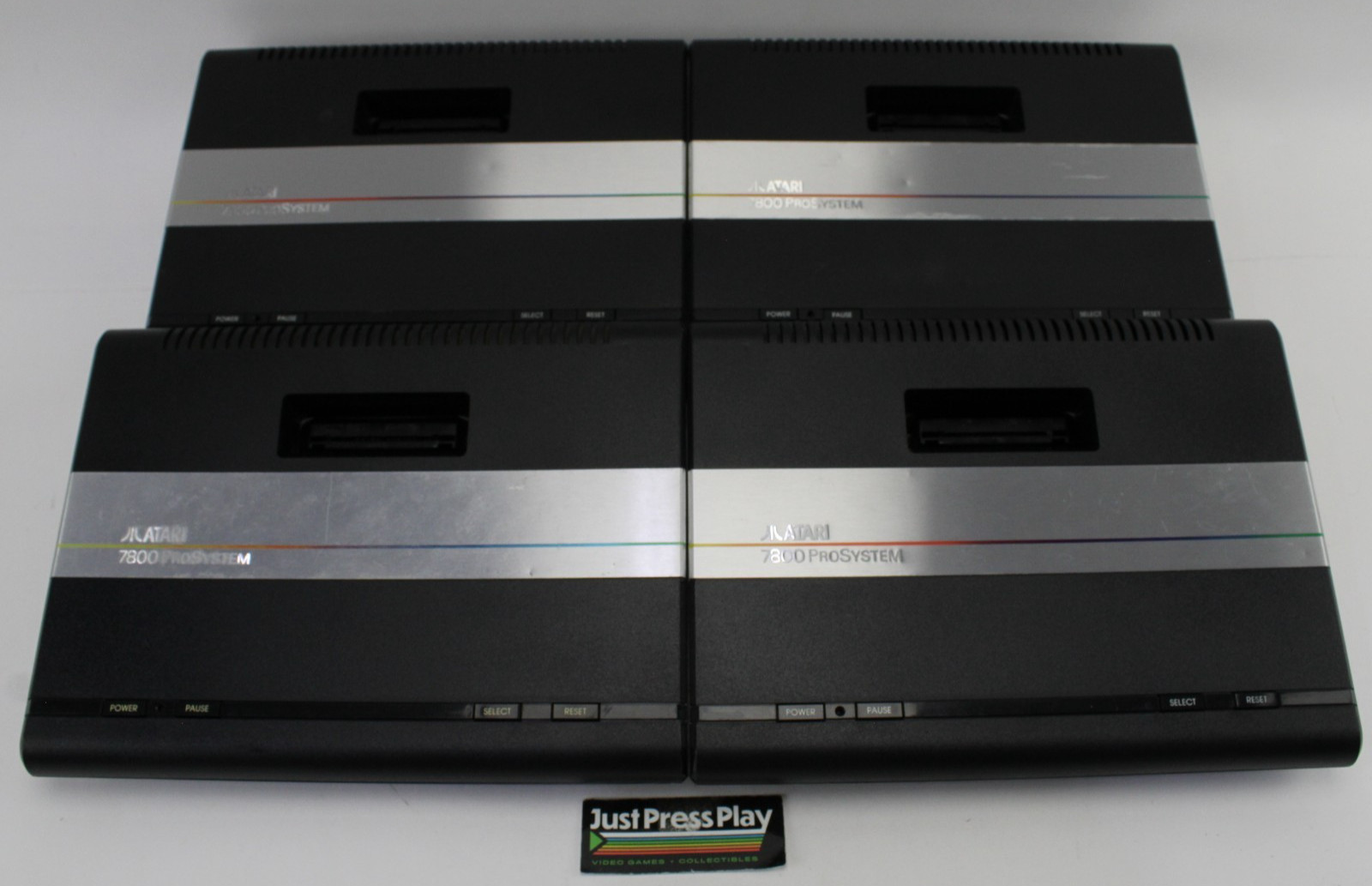 Lot of 4 Atari 7800 ProSystem Video Game Consoles Only Tested/Working