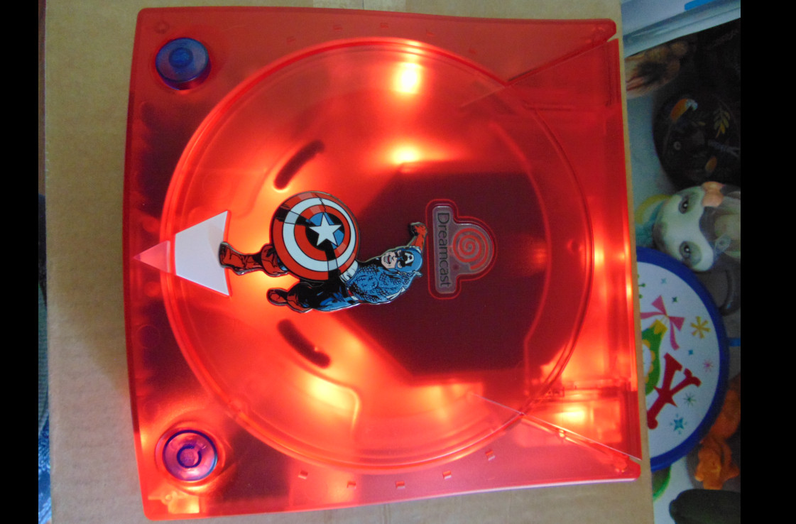 💙 SEGA Dreamcast HKT-3020 Home Console 💥 SEE THRU RED 💥 Custom🌟 glows ✨