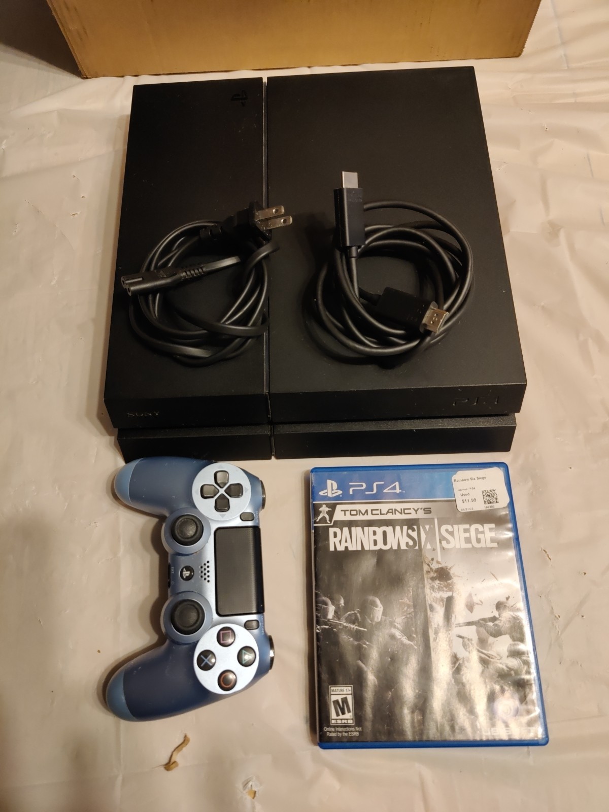 Sony Playstation 4 500GB Black Console PS4 W/ Controller & Cords Tested Working!