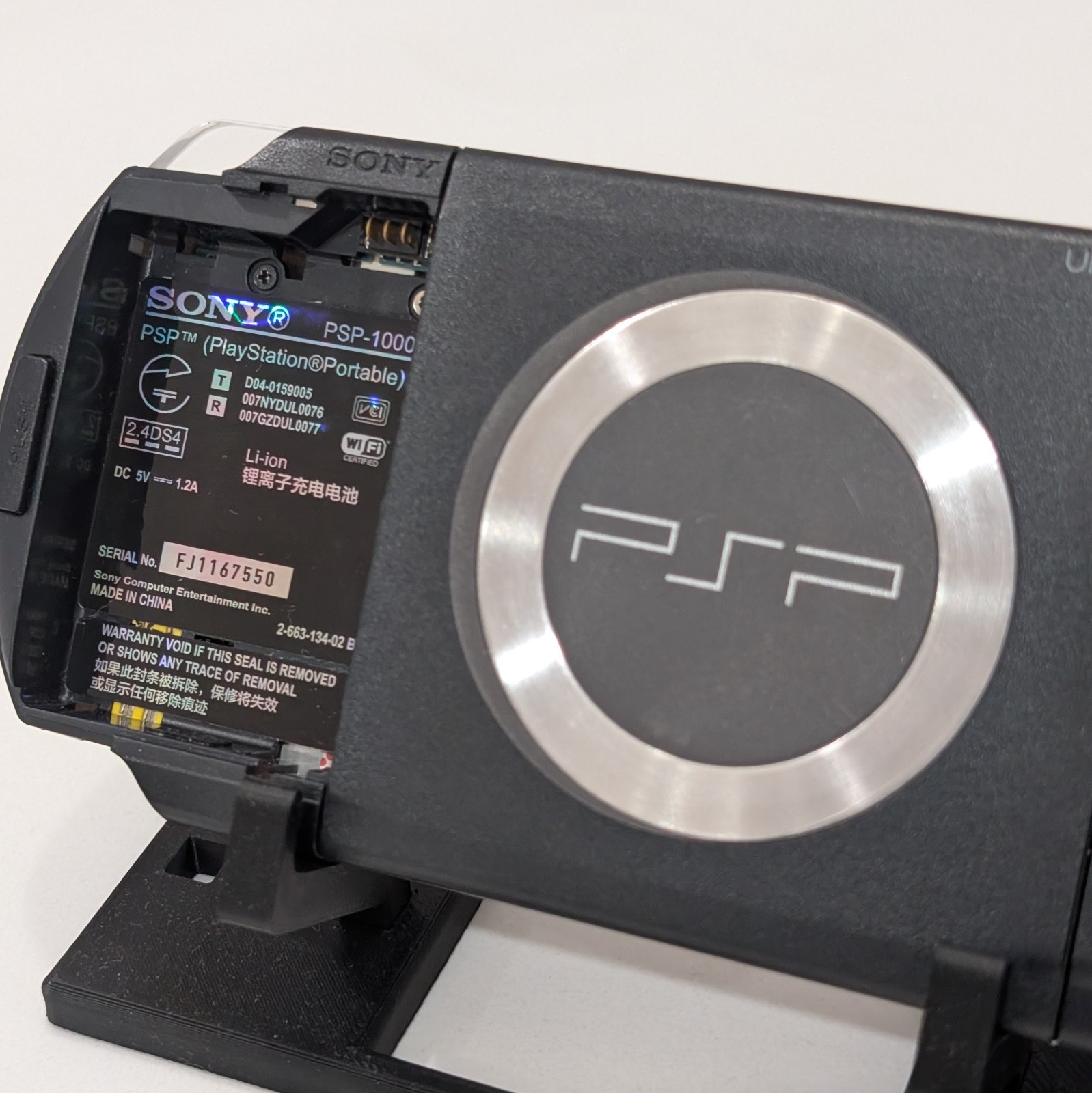Sony PSP 1000 Laminated IPS w/ 128GB microSD Card – Gray/Black | Read Desc.