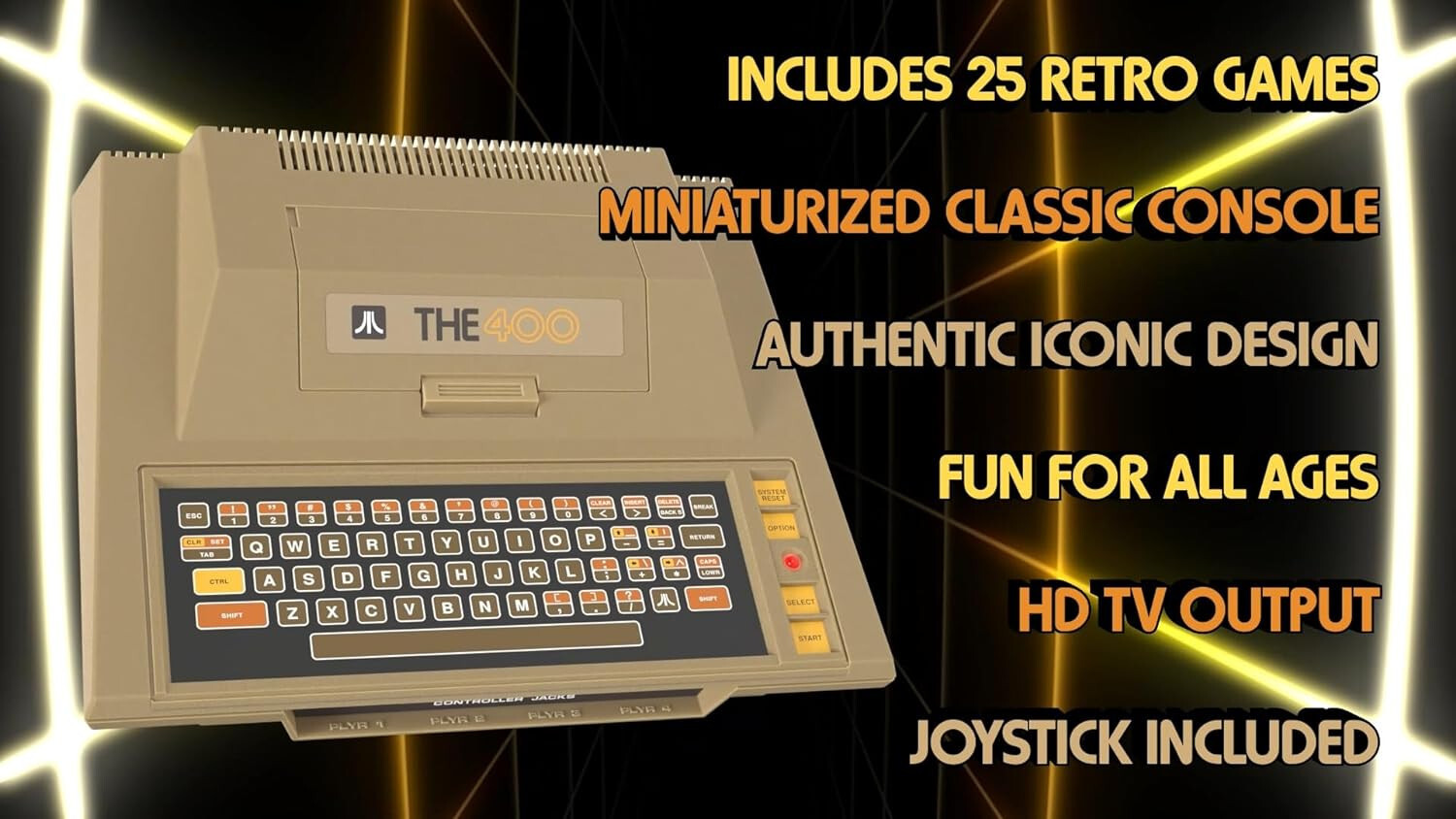 The 400 Mini 2024 Atari Retro 400 Mini Computer Console With 25 Built-in Games