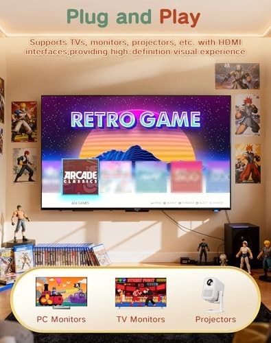 Retro Gaming Console with 20,000+ Classic Games, 4K HDMI, Dual Wireless Controll