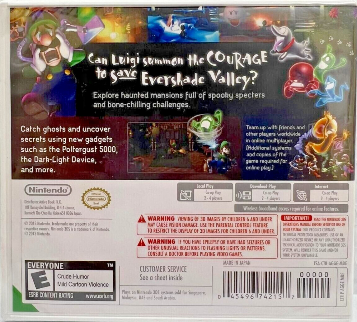 Luigi’s Mansion: Dark Moon – Nintendo 3DS Factory Sealed (Multiplayer, 2013)