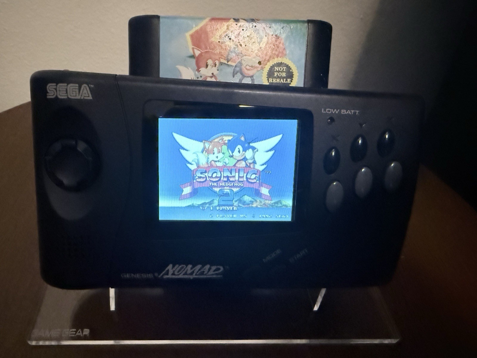 Sega Genesis Nomad MK-6100 Tested/Working w/ Laser Bear Battery Pack