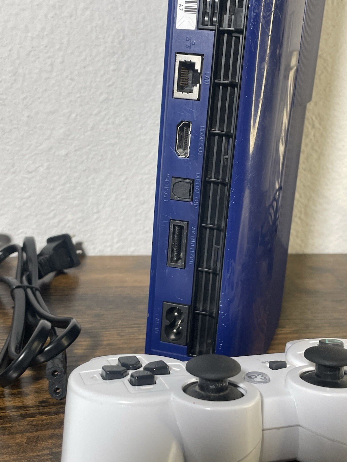 Sony PlayStation 3 PS3 Super Slim 250GB Blue CECH-4201B Bundle Controller TESTED