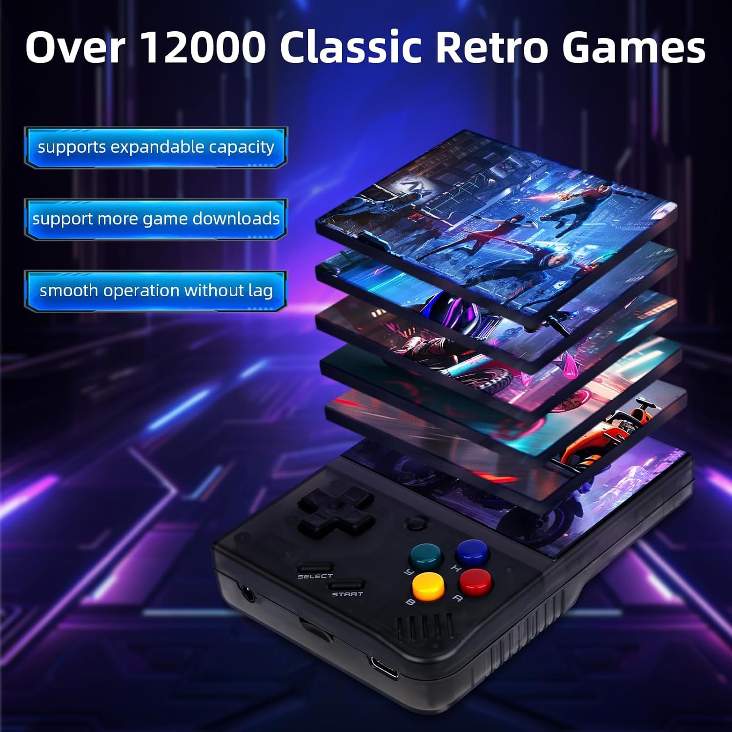 Miyoo Mini Plus Retro Handheld Console – 64GB, 3.5″ Screen, 3000mAh Battery