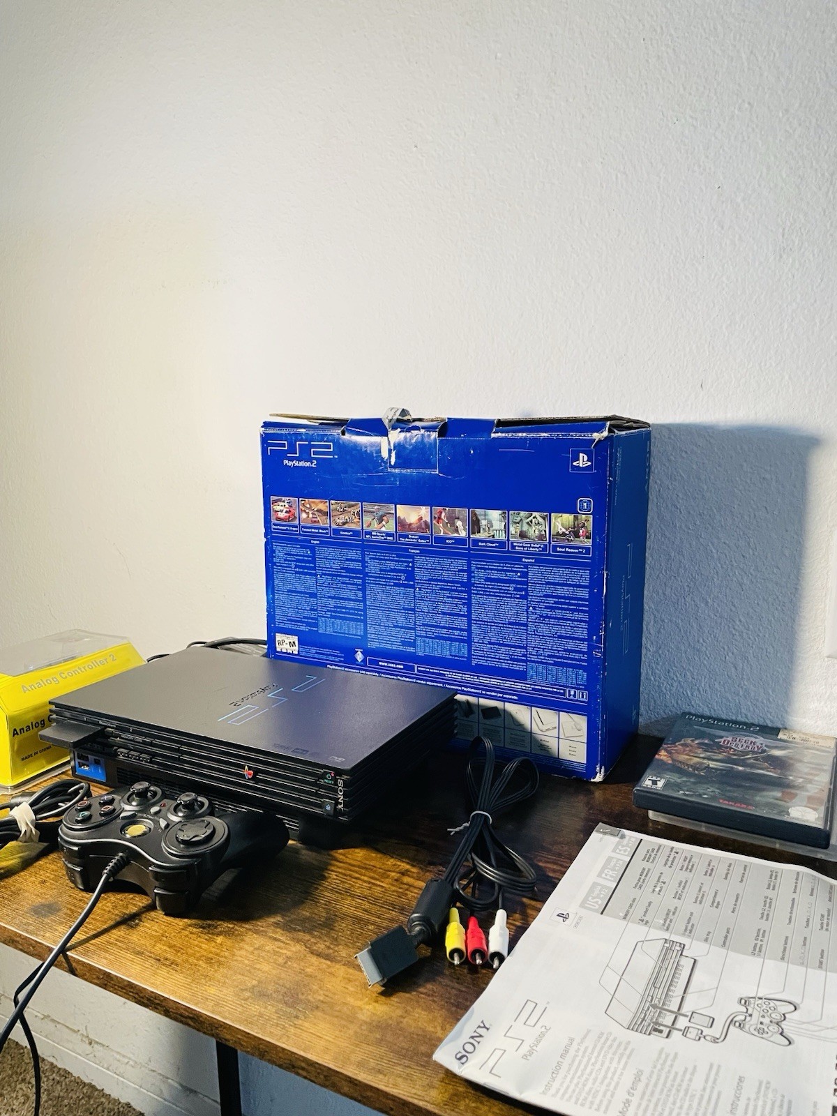 Sony PS2 Fat Console SCPH-39001 PlayStation Bundle 2 Controllers Box CIB TESTED