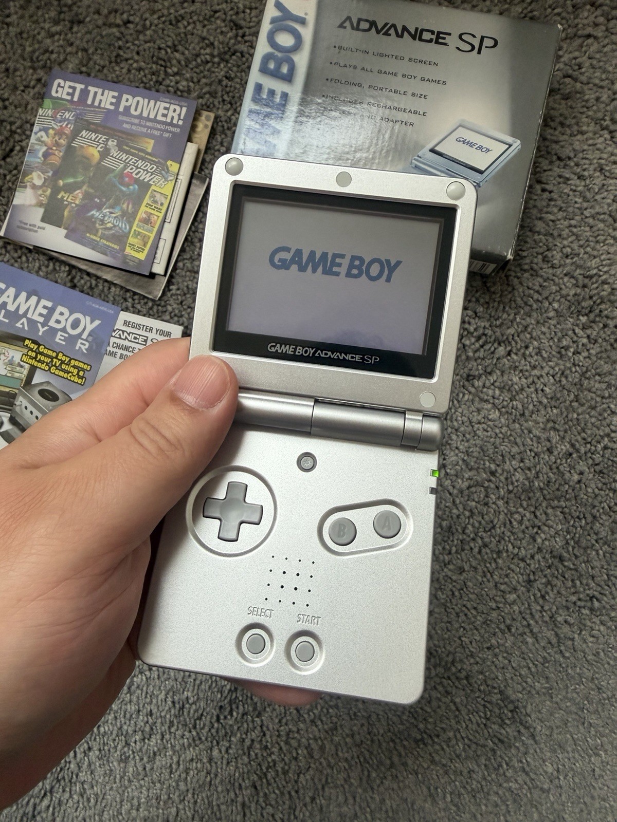 Nintendo Game Boy Advance SP Handheld System – Silver