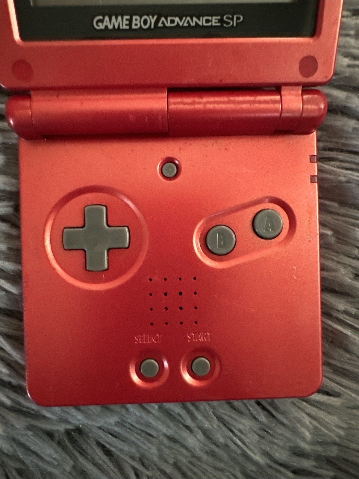 Nintendo Game Boy Advance SP Handheld System – Flame Red For Parts