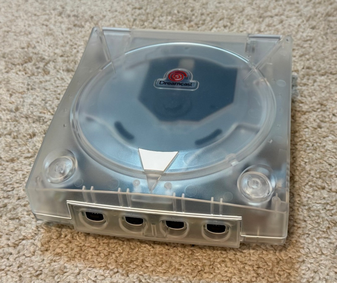 Sega Dreamcast Clear Console HKT-3020 w/ Controller & VMU