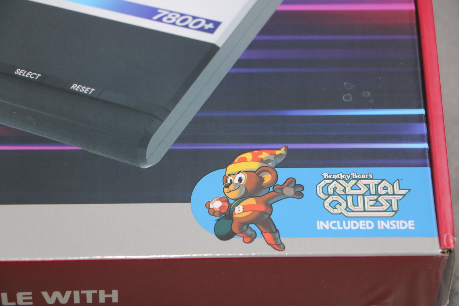 Atari 7800 Plus Video Game Console Wireless Controller New Crystal Quest Game E
