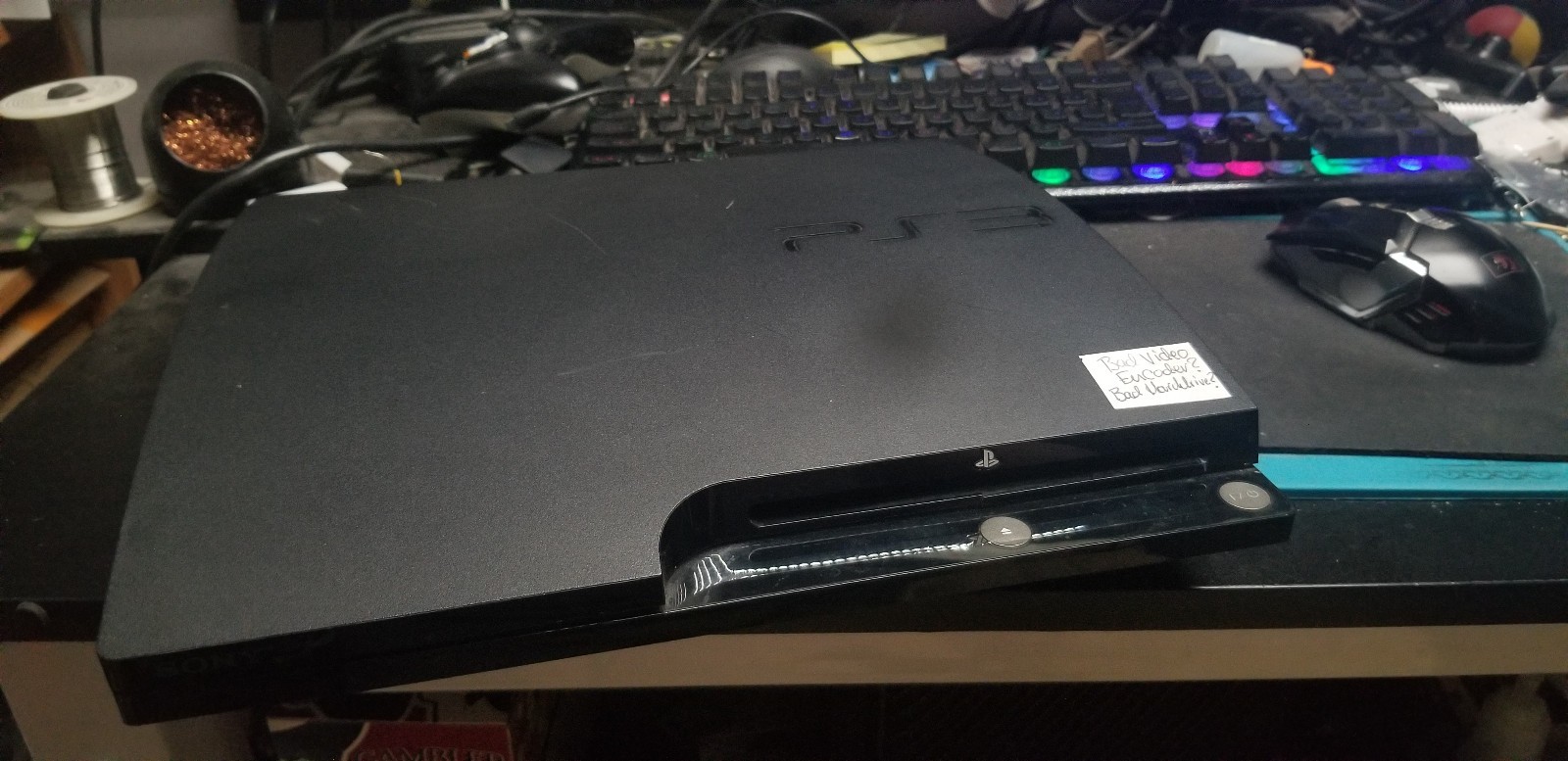 Sony PlayStation 3 Slim PS3 120GB Black CECH-2001A PARTS ONLY AS IS
