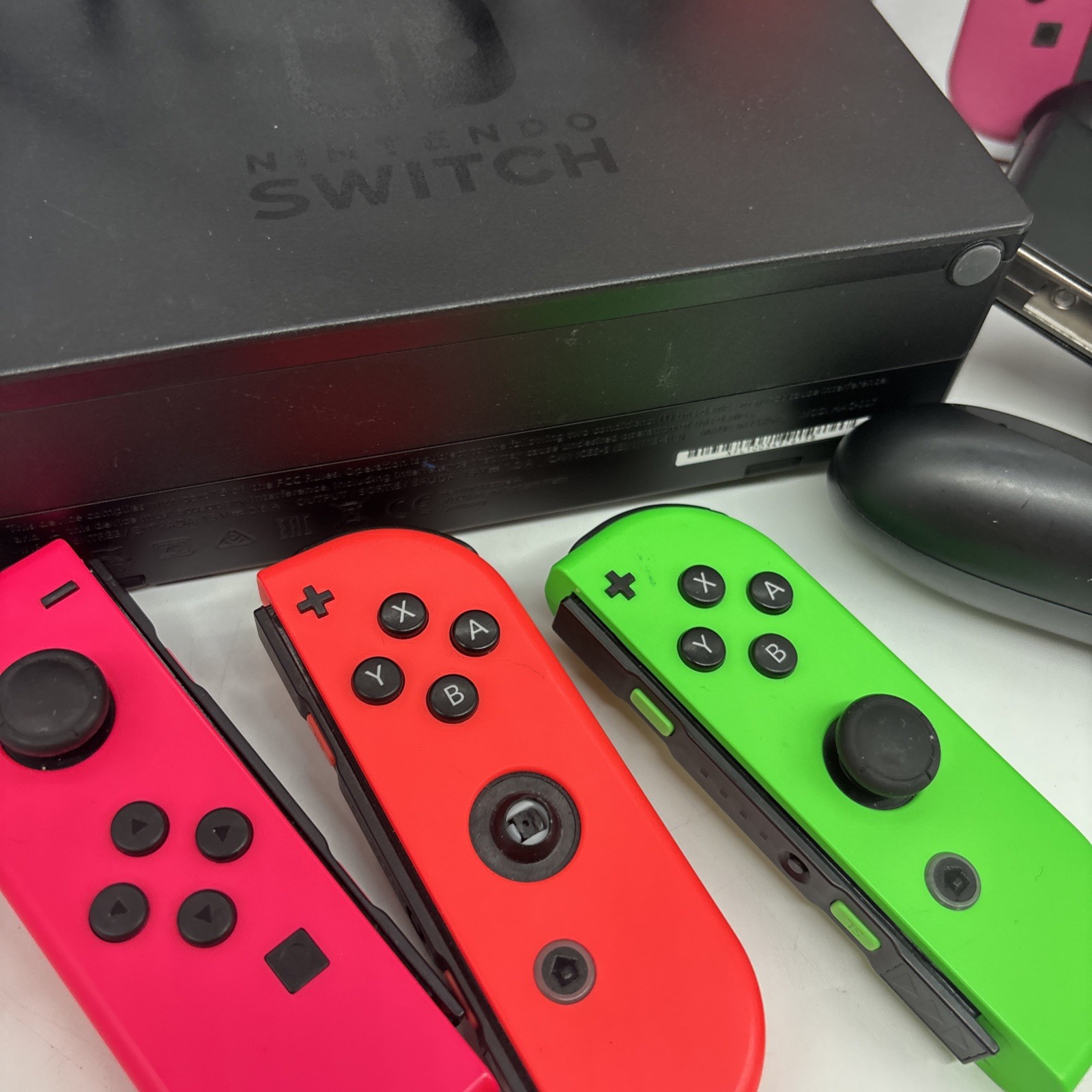 Nintendo Switch 32GB Console 5 Joycons and 64 GB MicroSD Charger and Dock Bundle