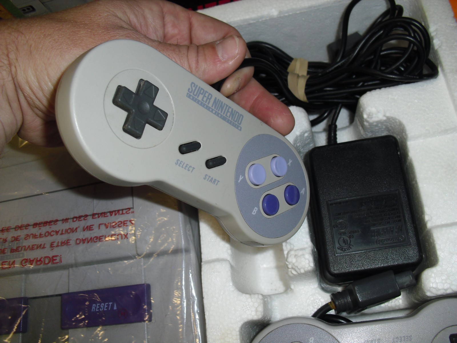 SNES Control Set Home Run Bundle w/o Ken Griffey game complete in box system!