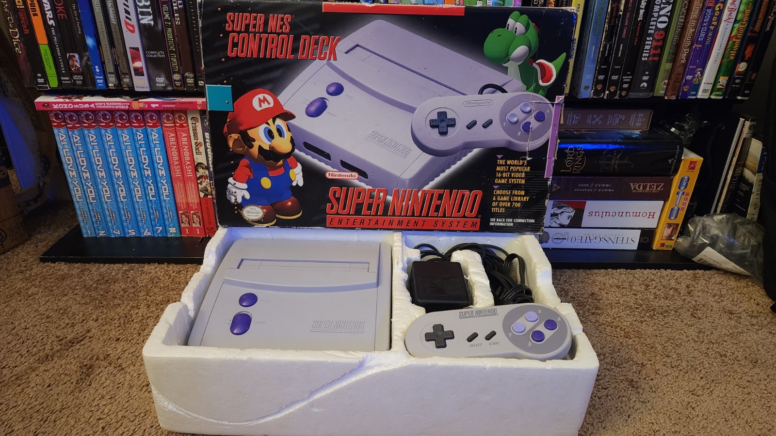 Super Nintendo SNES Mini JR Console In Box SNS-101-Bundle Lot-1 Game