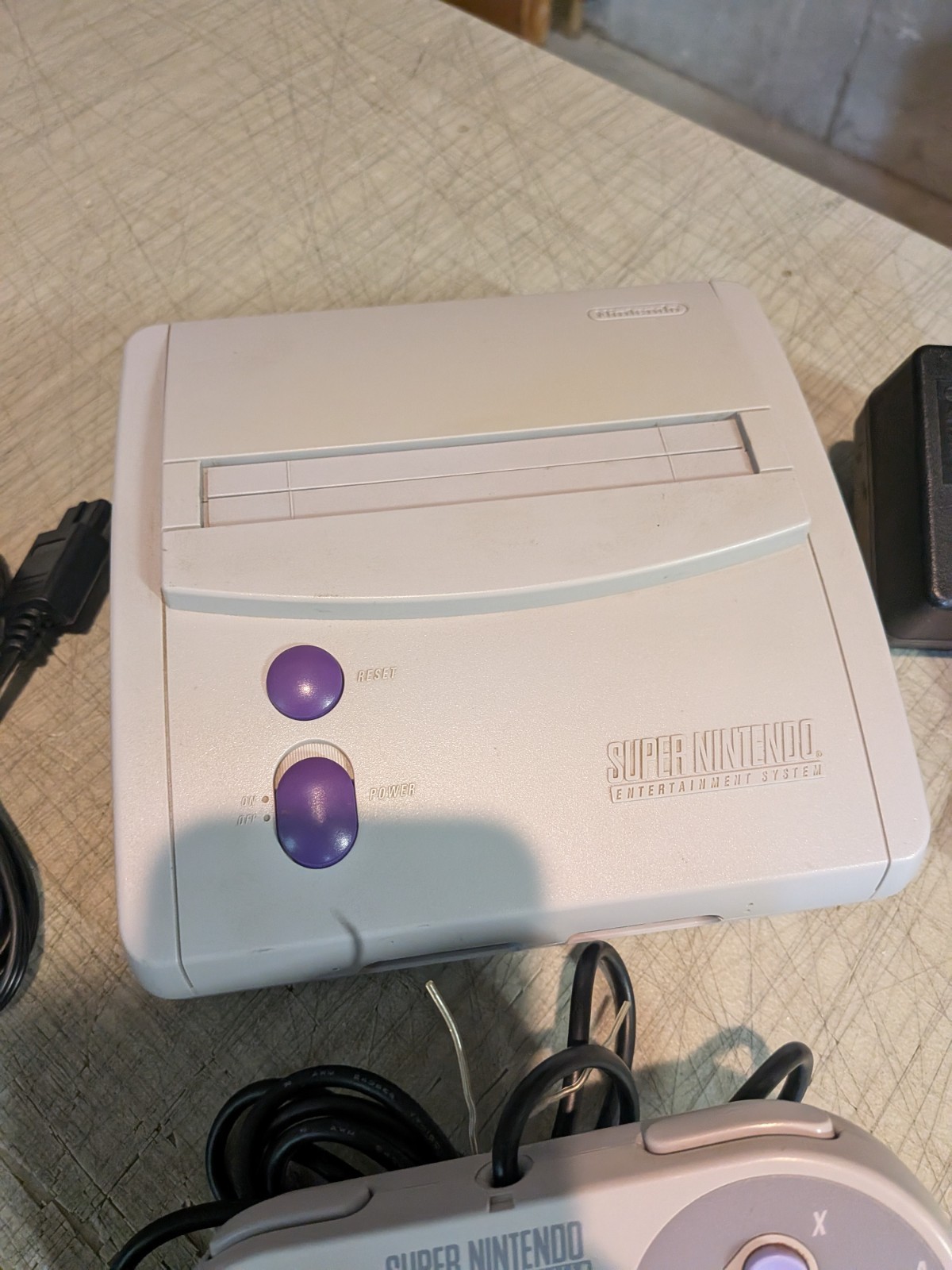 Super Nintendo SNES JR. Console Bundle OEM Controller + Cords 1 YEAR WARRANTY!