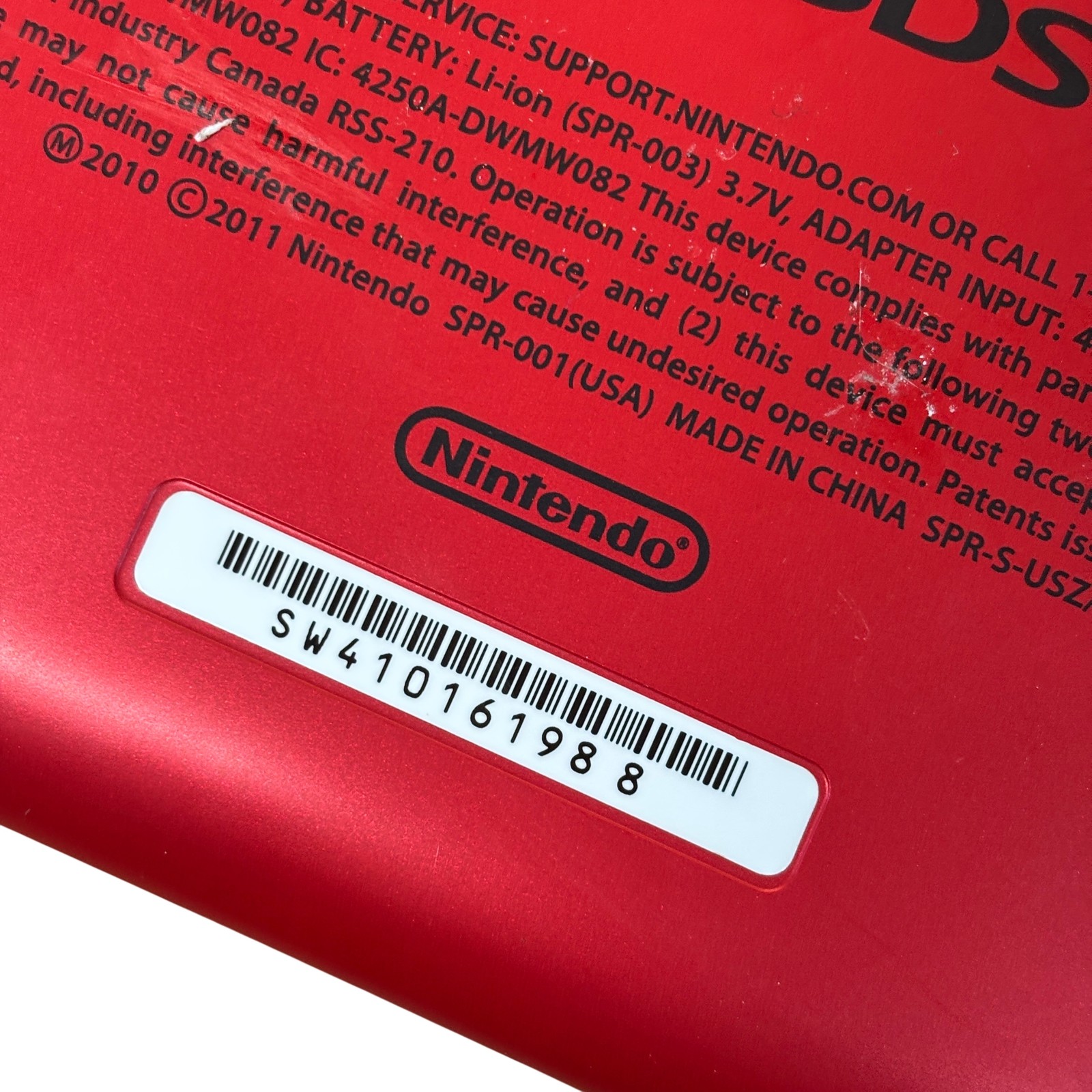 Nintendo 3DS XL SPR-001(USA) Red/Blk Handheld 2Screen 4GB Video Game System 1988
