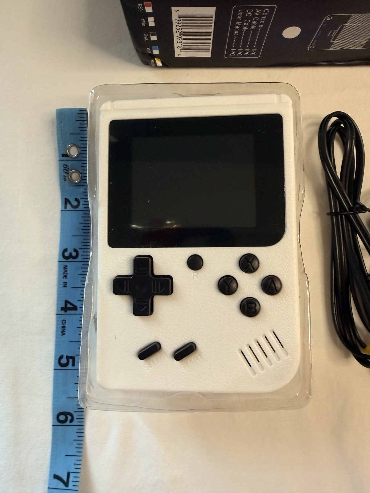 Game Box Plus Handheld Console – Retro Gaming System w/ Preloaded Games White