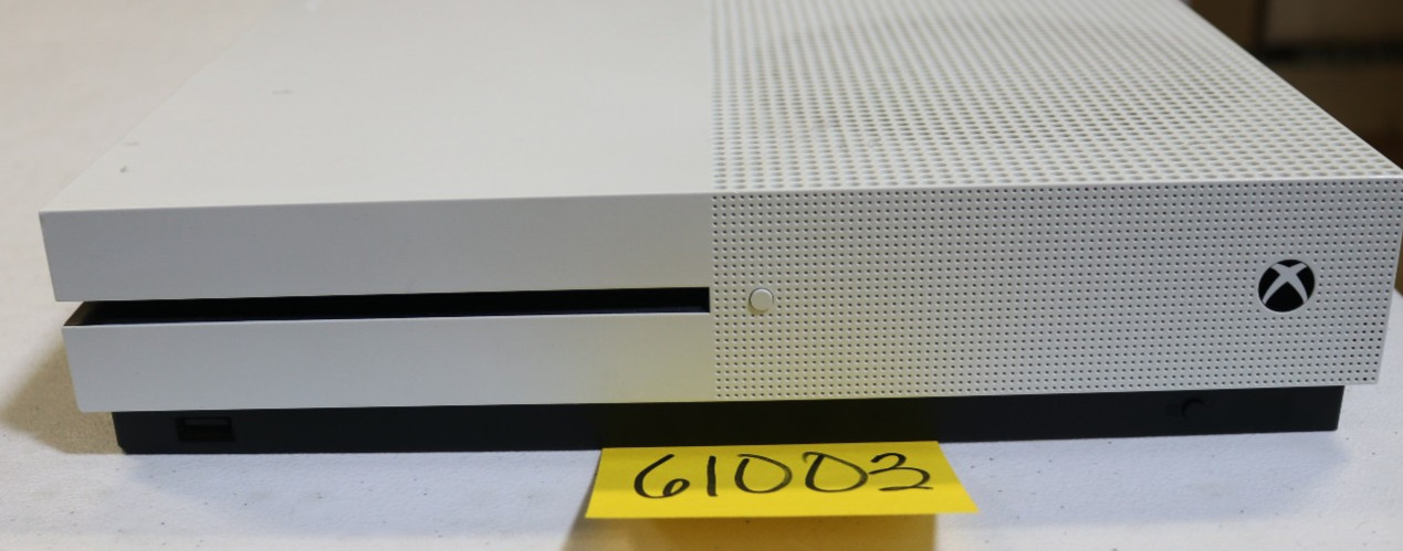 Microsoft Xbox One S 1681 Console only White TESTED AND WORKS (61003)