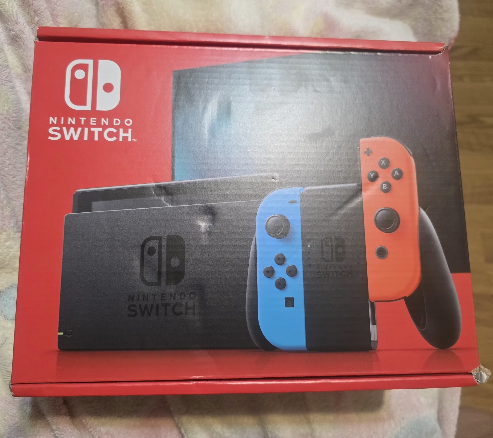 Nintendo Switch Console Neon Blue & Red Joy-Con microSDXC HDMI HADSKABAA