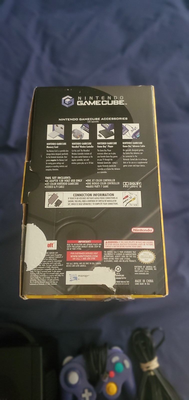Nintendo GameCube Mario Party 7 Game Console Bonus Set TESTED In Box Game US