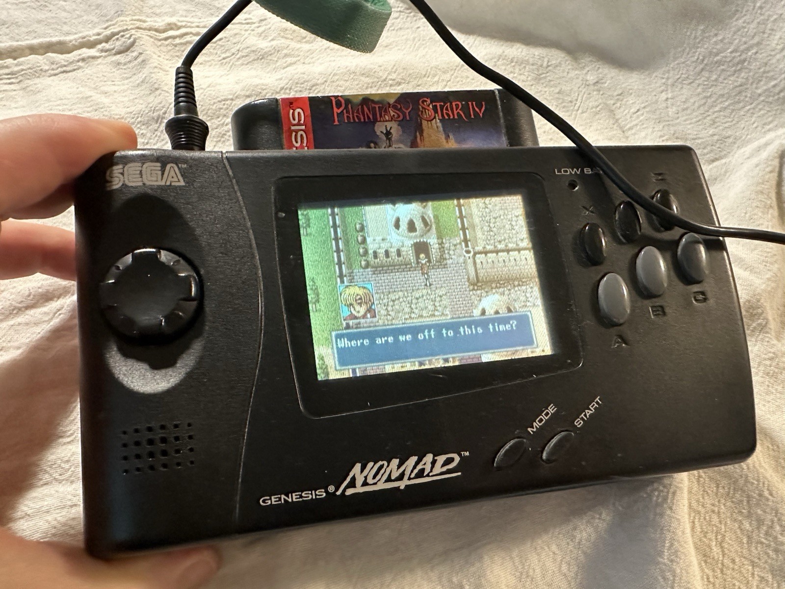 SEGA Genesis Nomad MK-6100 Handheld System W/ power supply. Tested runs great.