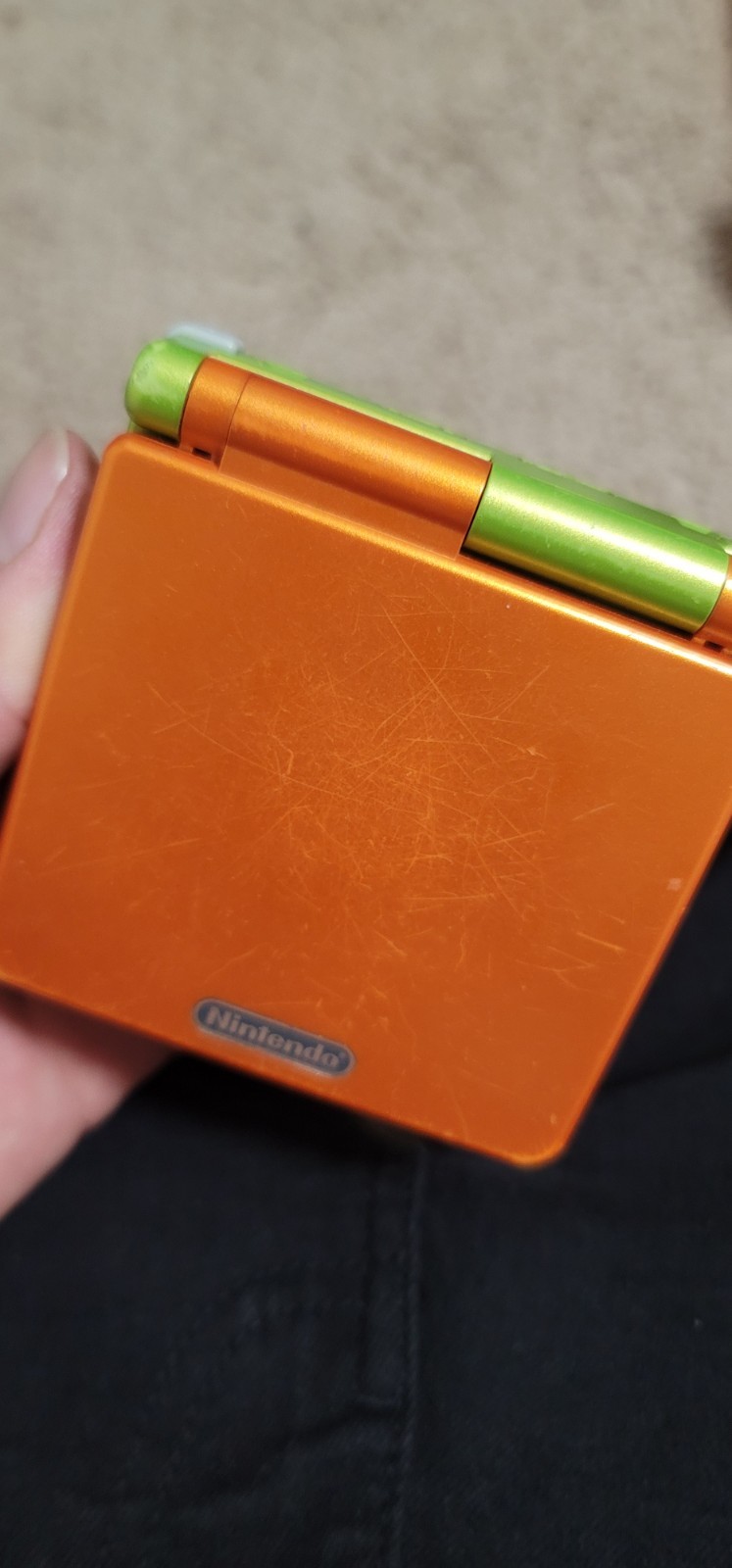 Nintendo Game Boy Advance SP Handheld System – Lime Green/Orange(no game)