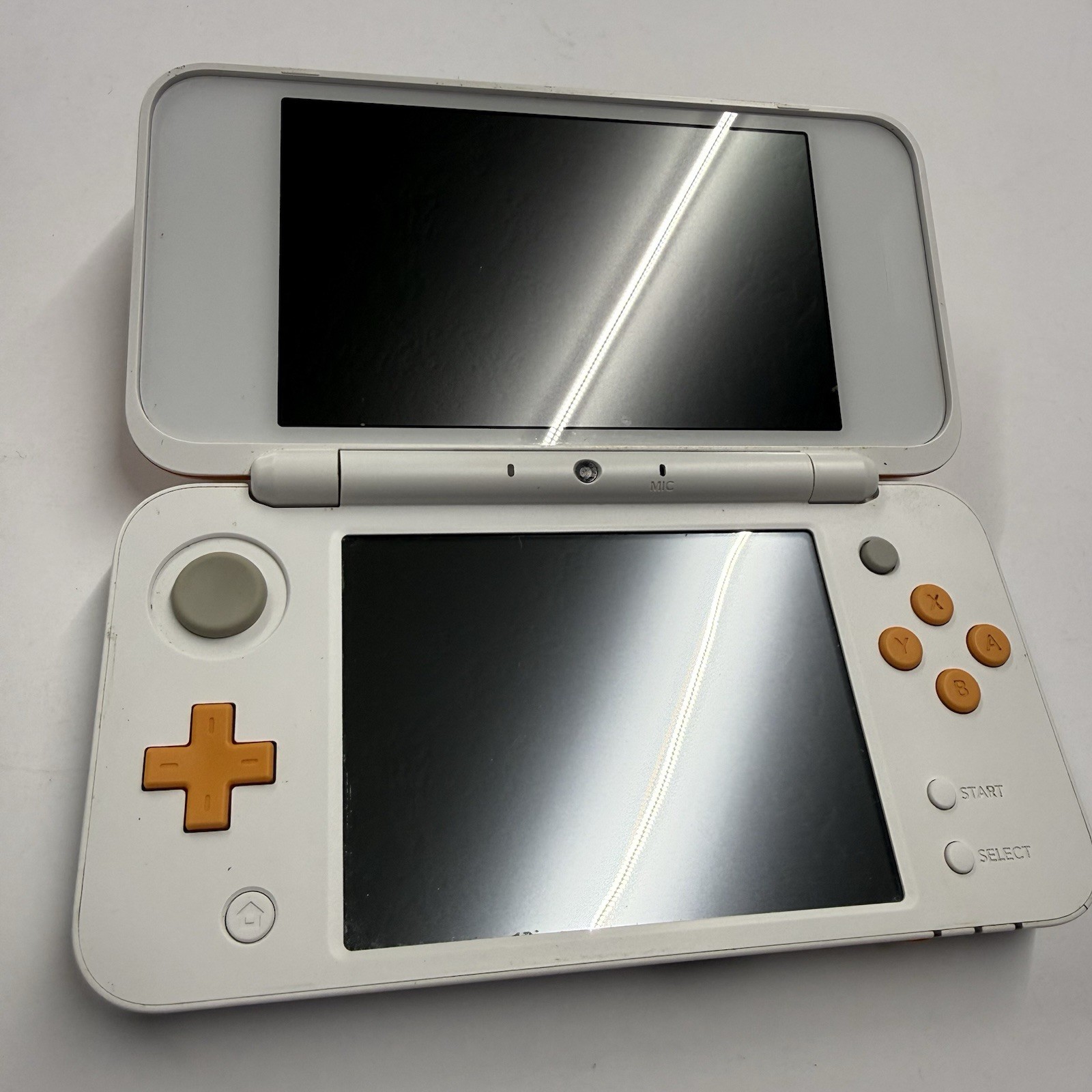 3ds – Nintendo 2DS XL Console – White Orange Tested And Working #2942