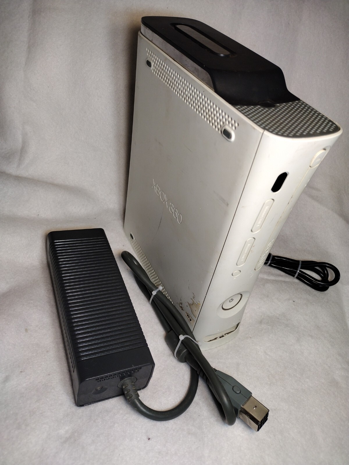 Xbox 360 Pro 120GB Console Matte White W/ Power Adapter TESTED-WORKS